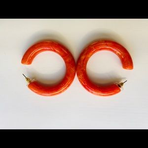 🍊Orange Acrylic Hoops🍊